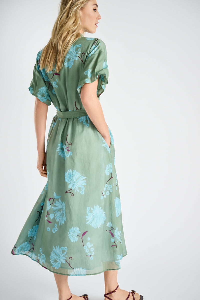 Robe mi-longue imprimée