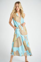 Robe multicolore sans manches