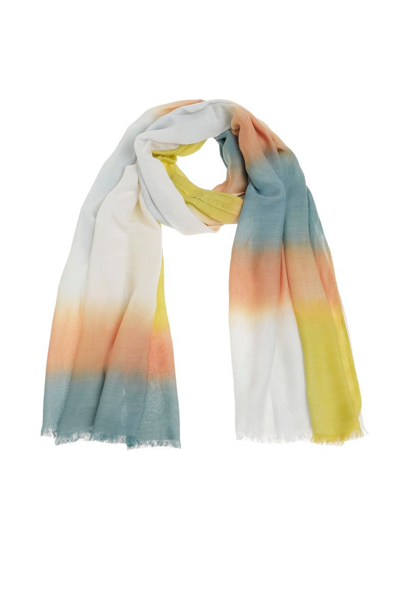 Lange multicolor katoenen dégradé sjaal