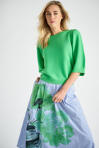 Green round neck sweater
