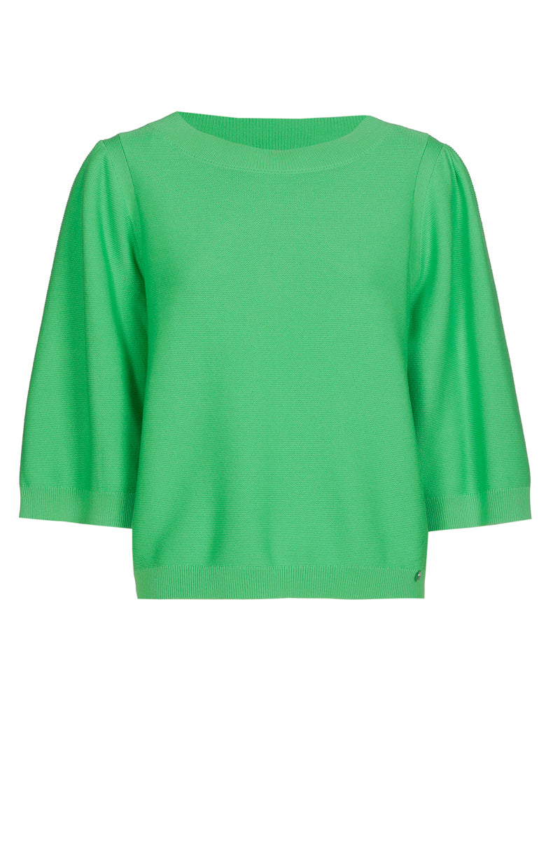 Green round neck sweater
