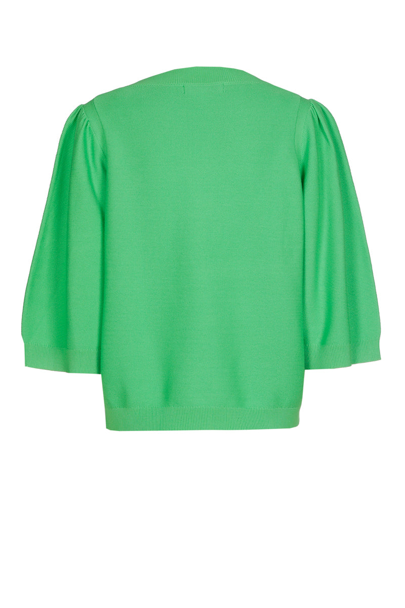 Green round neck sweater