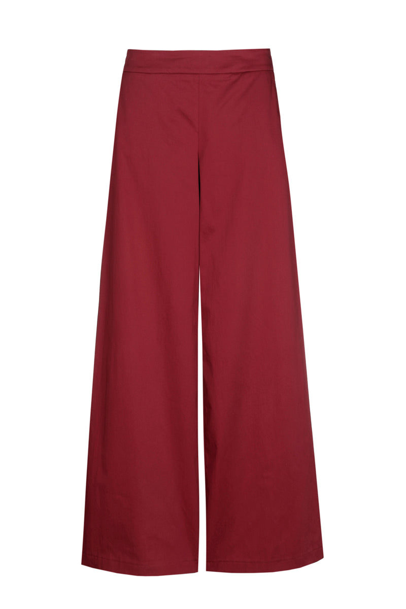 Bordeaux wide pants