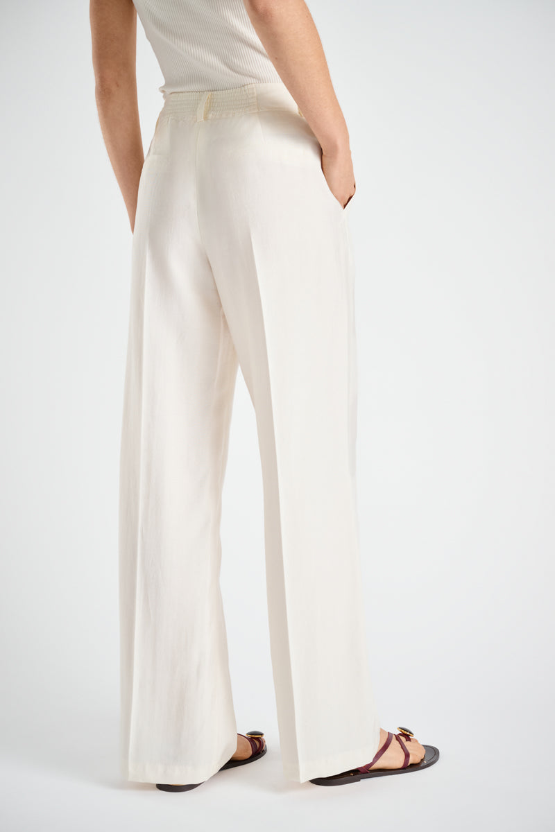 Cream straight pants