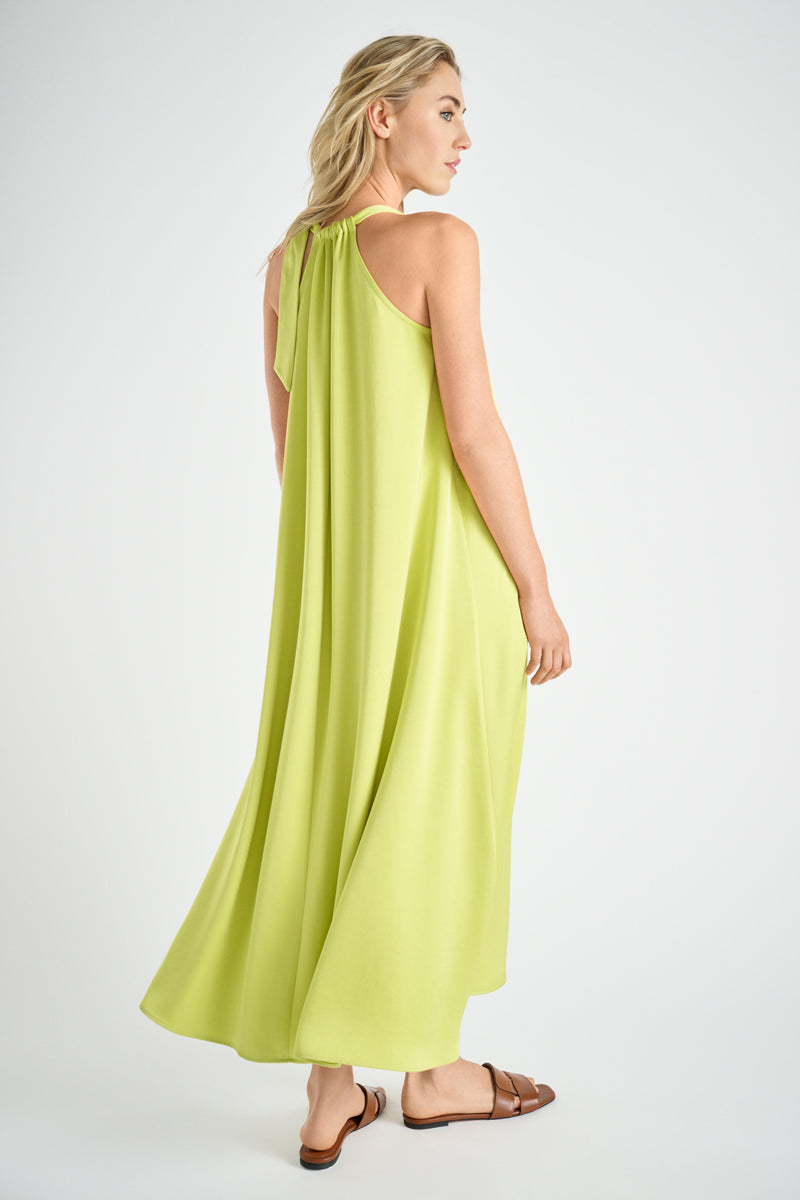 Robe d'été longue brillante jaune