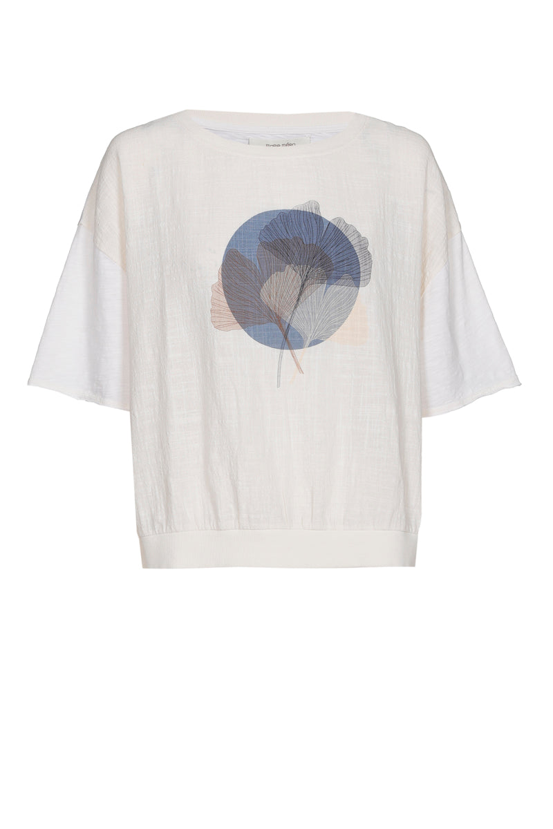 Cream print t-shirt 