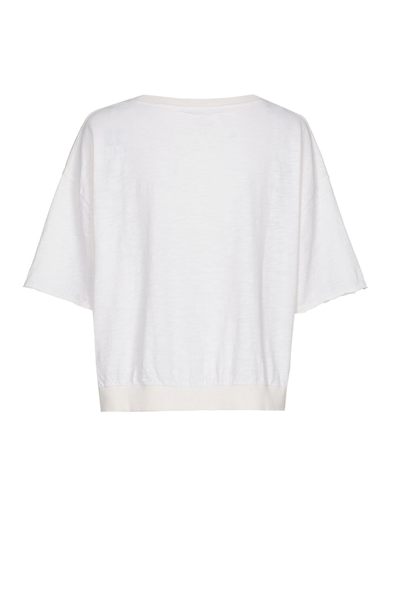 Crème t-shirt met print