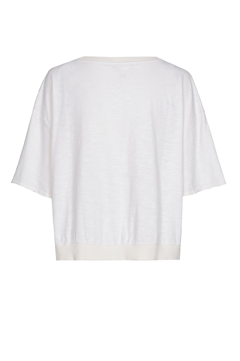 Cream print t-shirt 
