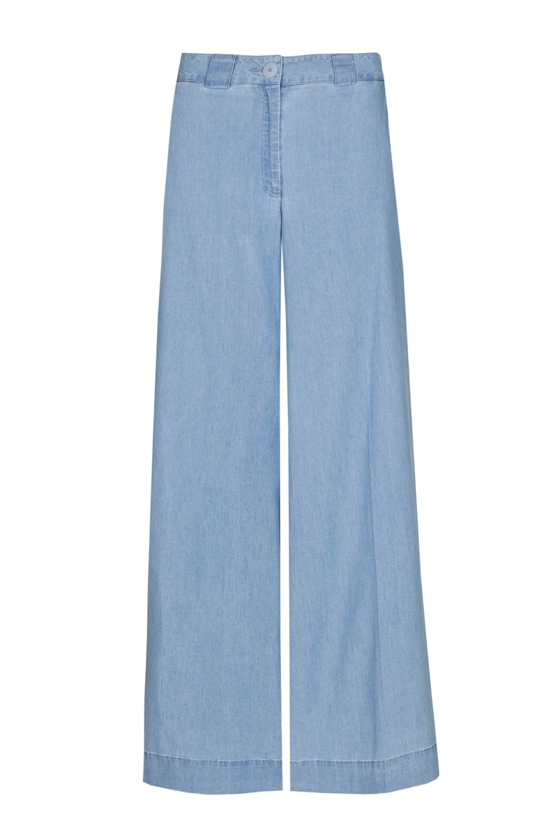 Pantalon long et large en denim
