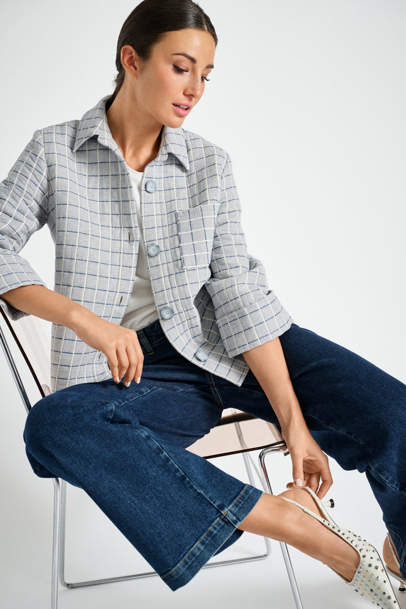 Checked unlined jacket
