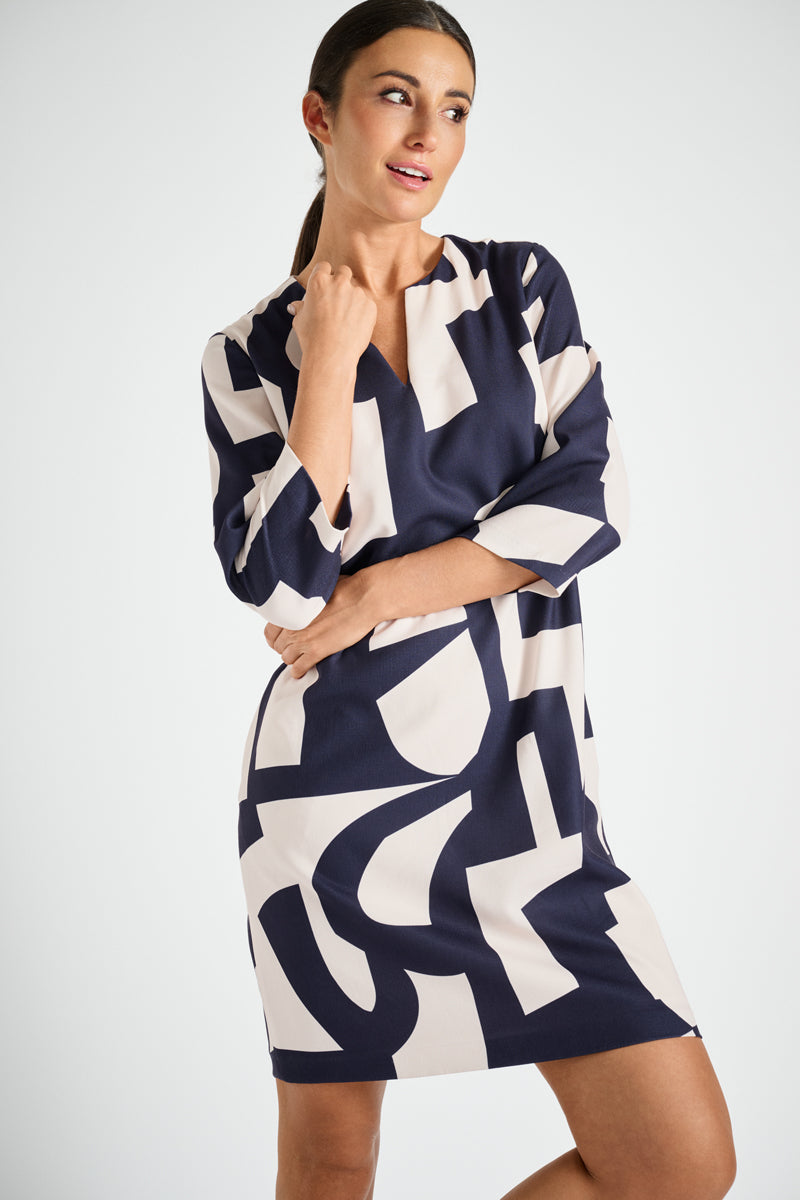 Dress with graphic print