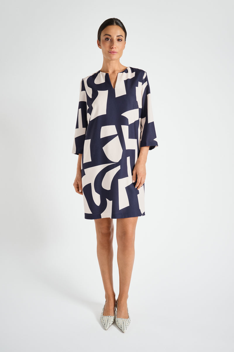 Dress with graphic print