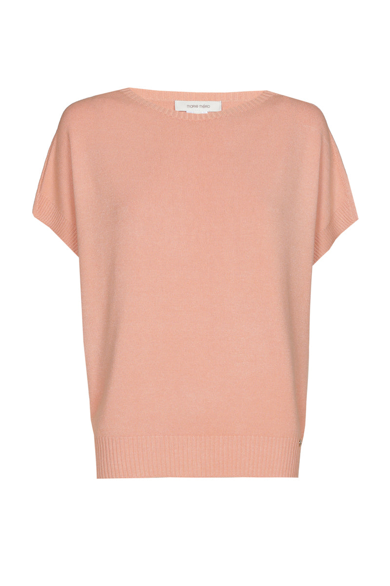 Pull saumon avec manche coupée