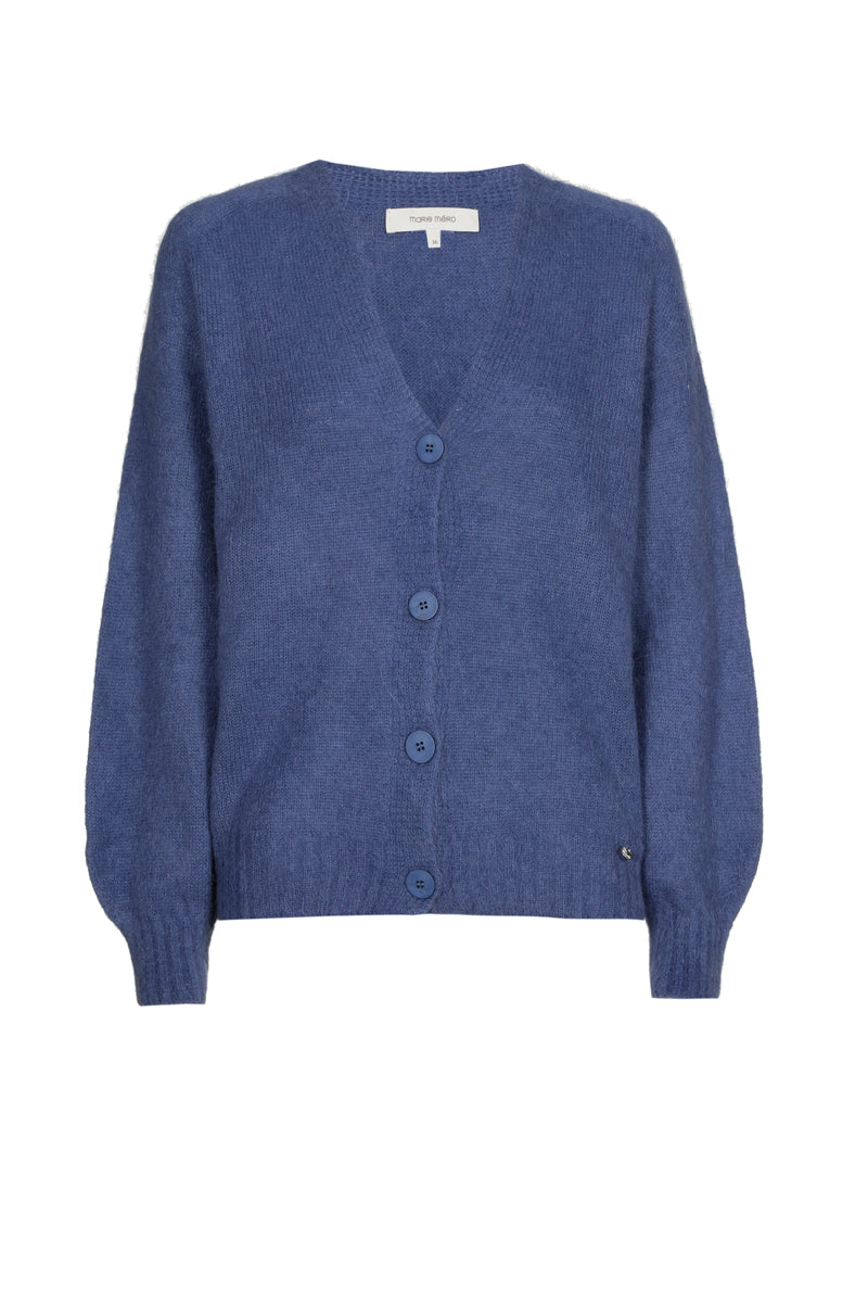 Cardigan court à col v jeans