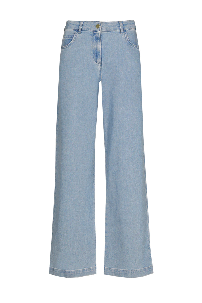 Five pocket long and straight denim 