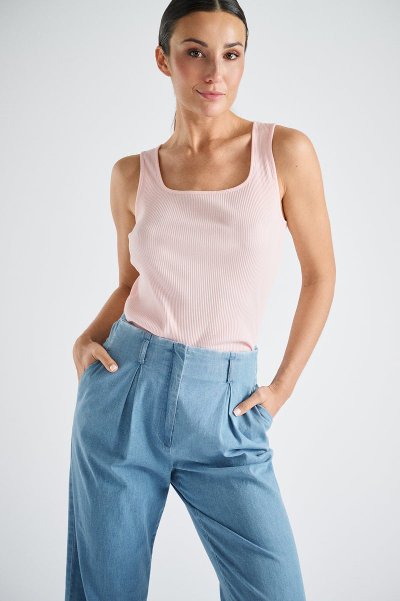 Top sans manches rose