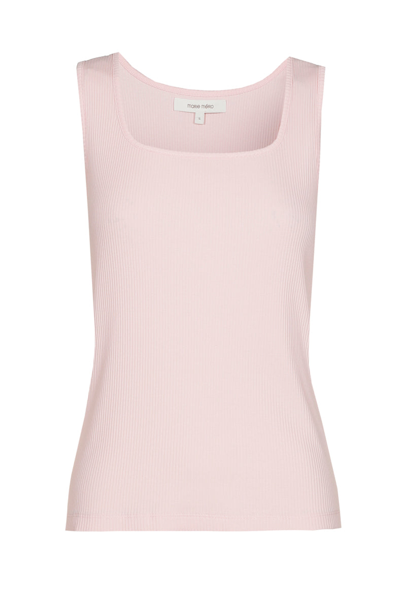 Sleeveless pink top