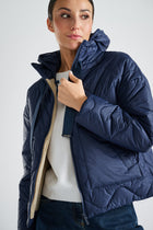 Parka courte bleu