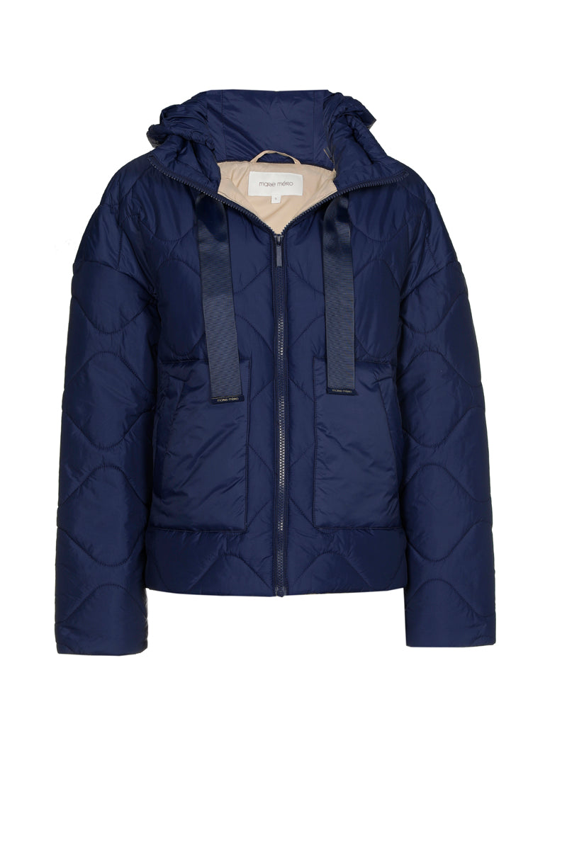 Parka courte bleu