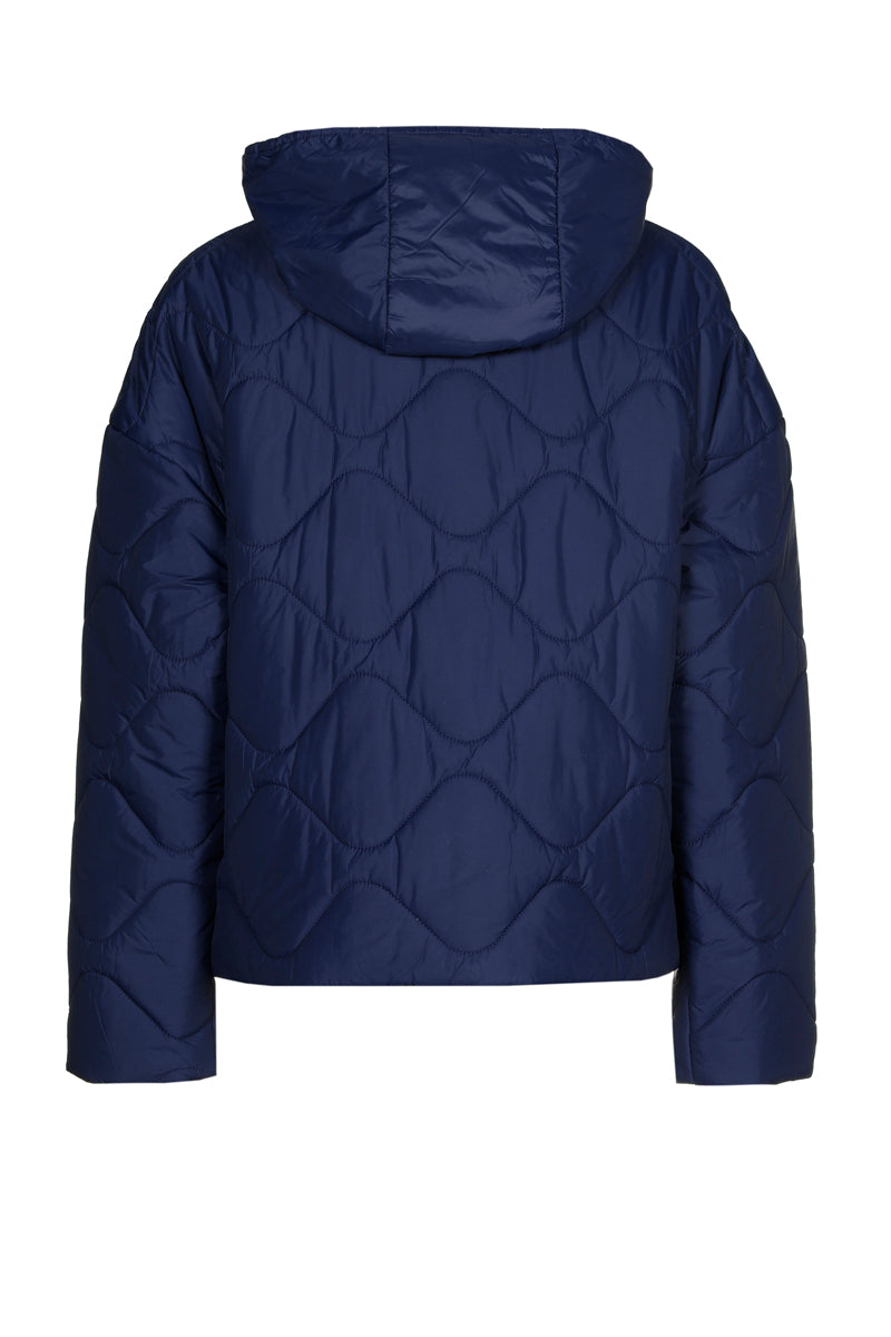 Parka courte bleu