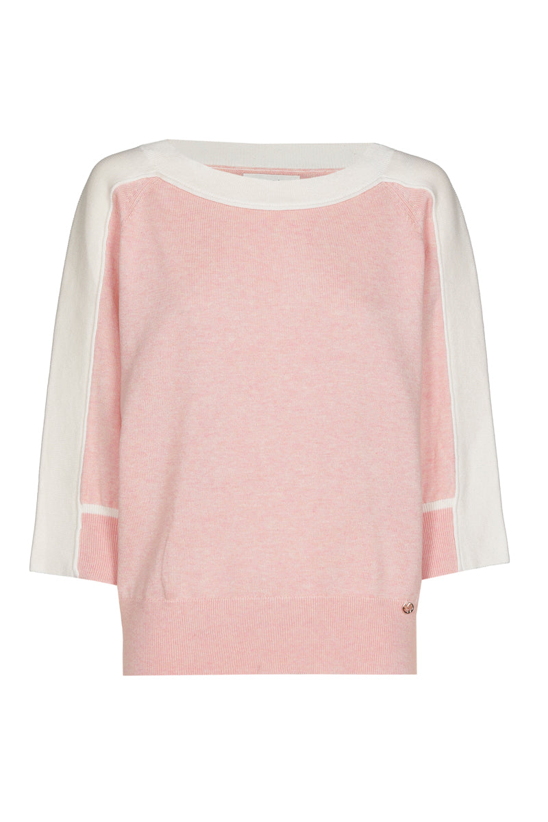 Pull bicolore avec mix de tricot