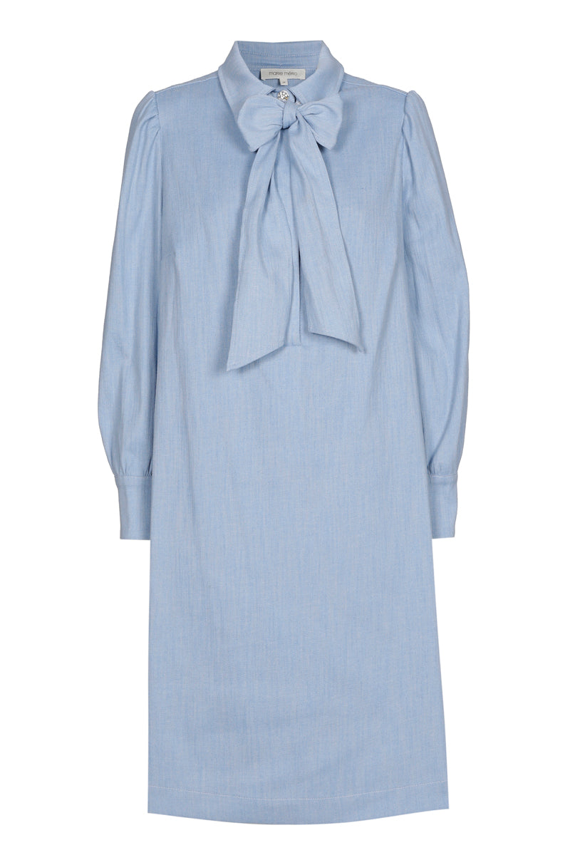 Jeans dress with bow