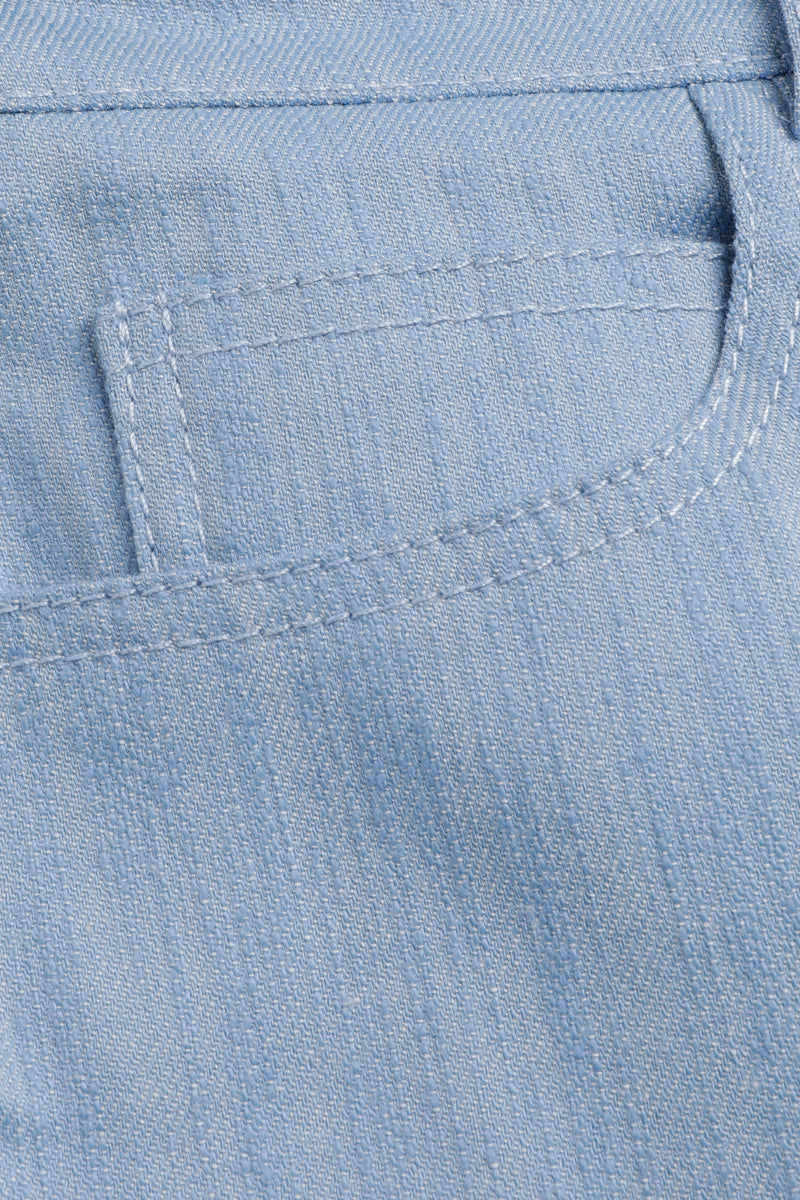 Slim fit denim blue trousers in cotton blend