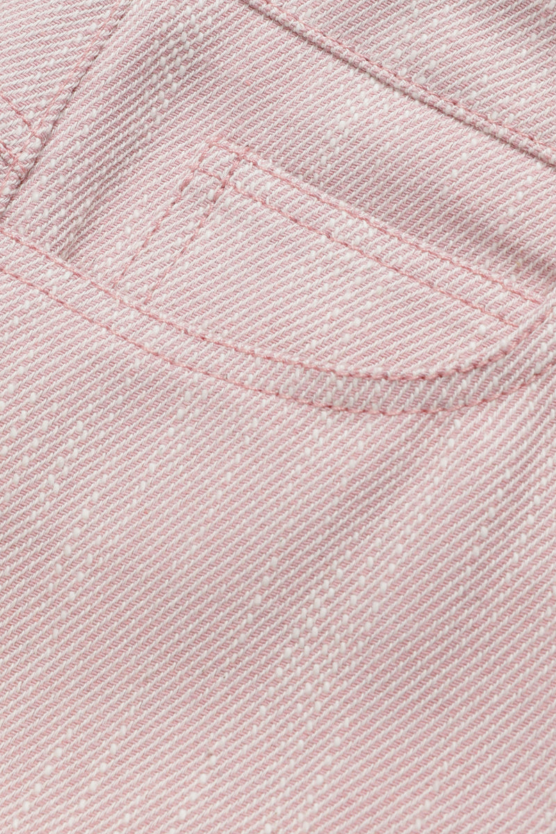 Roze broek in katoenmix in slim fit