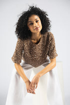 Tunic top with sequins 