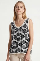 Jacquard printed singlet top
