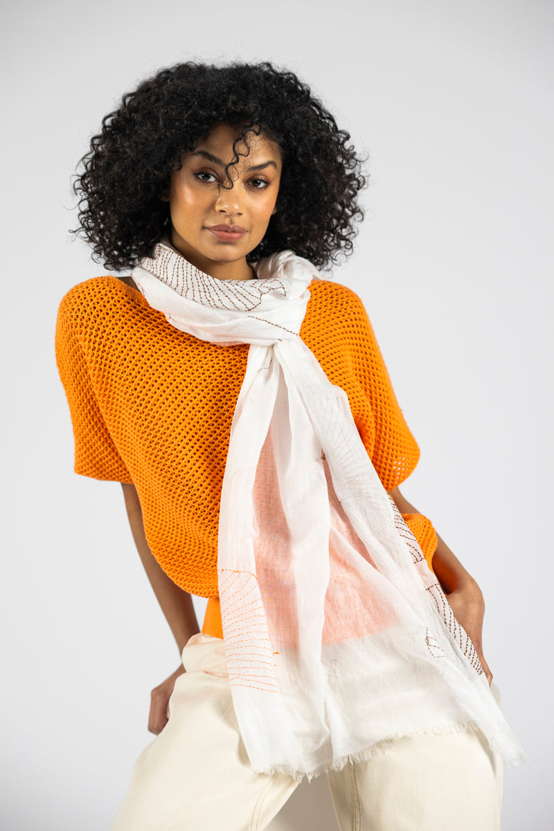 Pull manches courtes crochet
