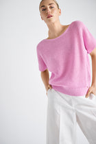 Pull manches courtes crochet