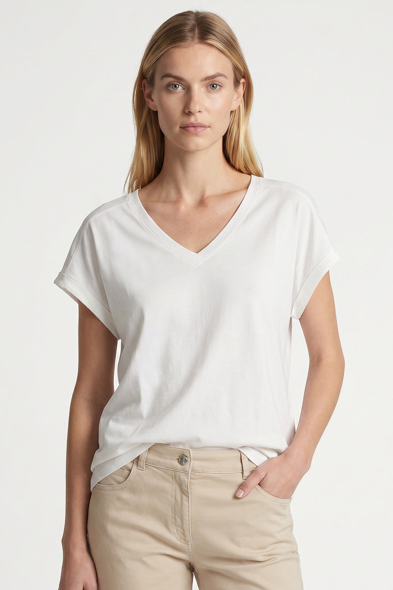 Cotton V-neck t-shirt 