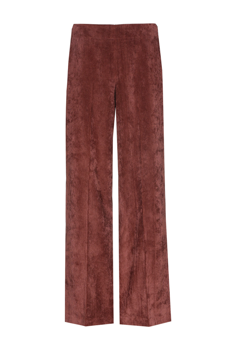Velours lange rechte broek