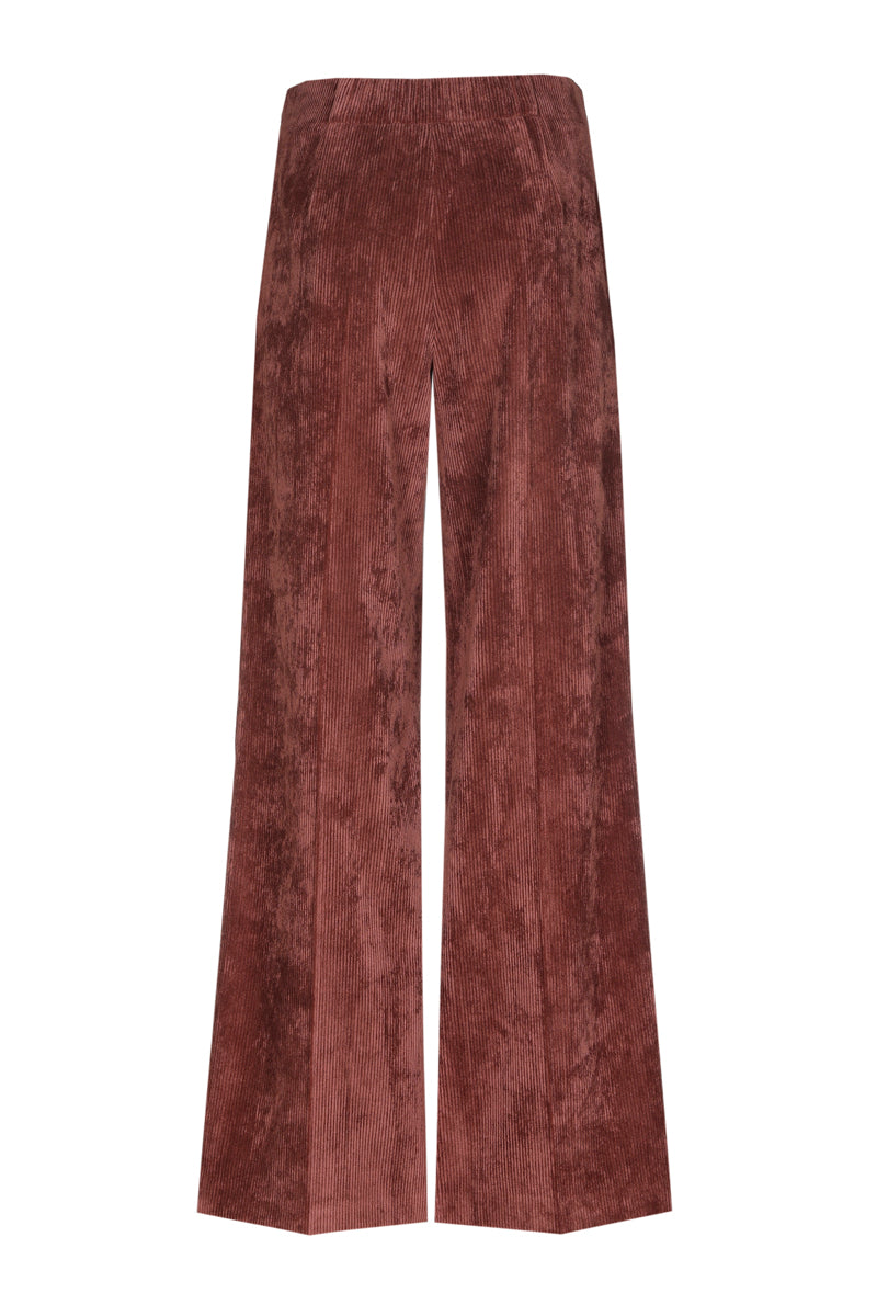 Velours lange rechte broek
