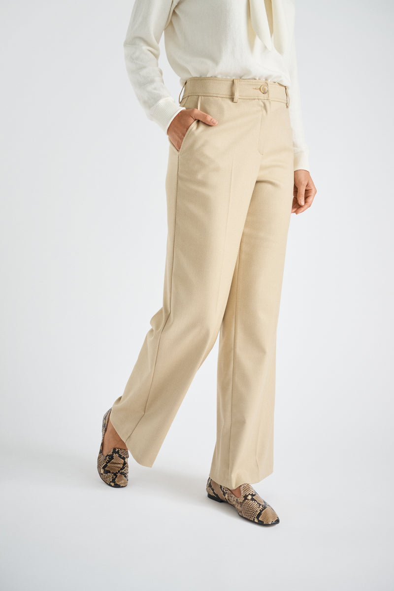 Rechte lange broek met zakken