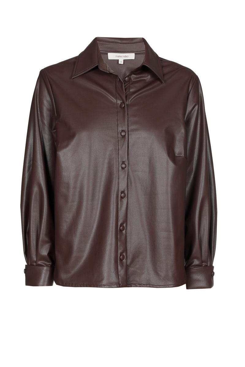 Recht faux leather hemd