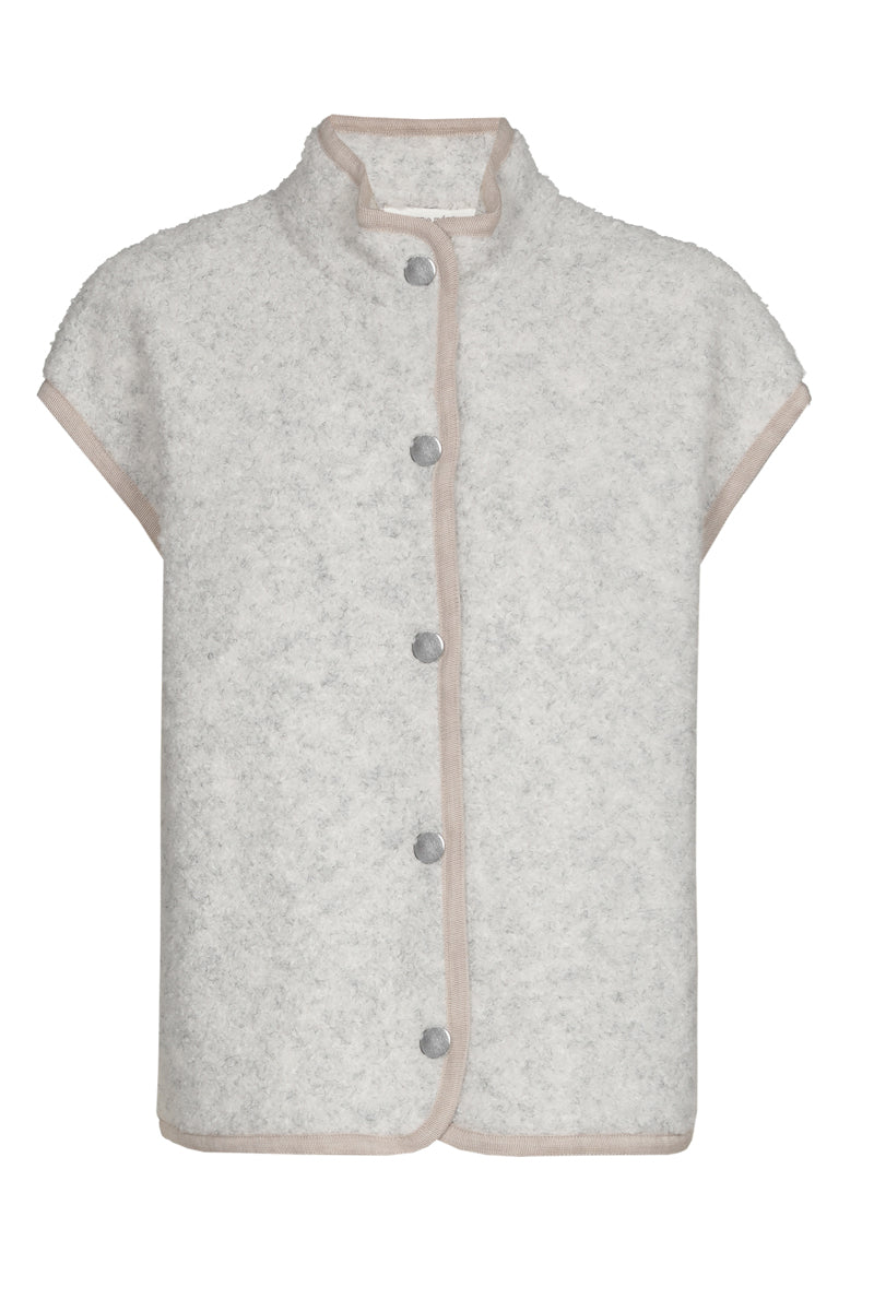 Fleece waistcoat crème