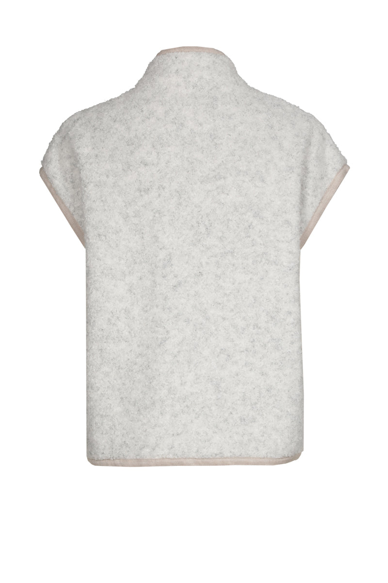 Fleece waistcoat crème