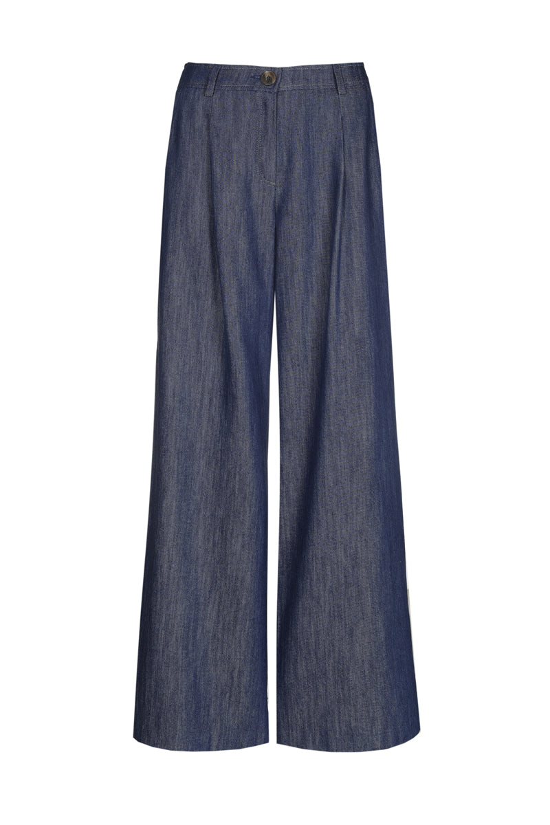 Lange wijde denim broek