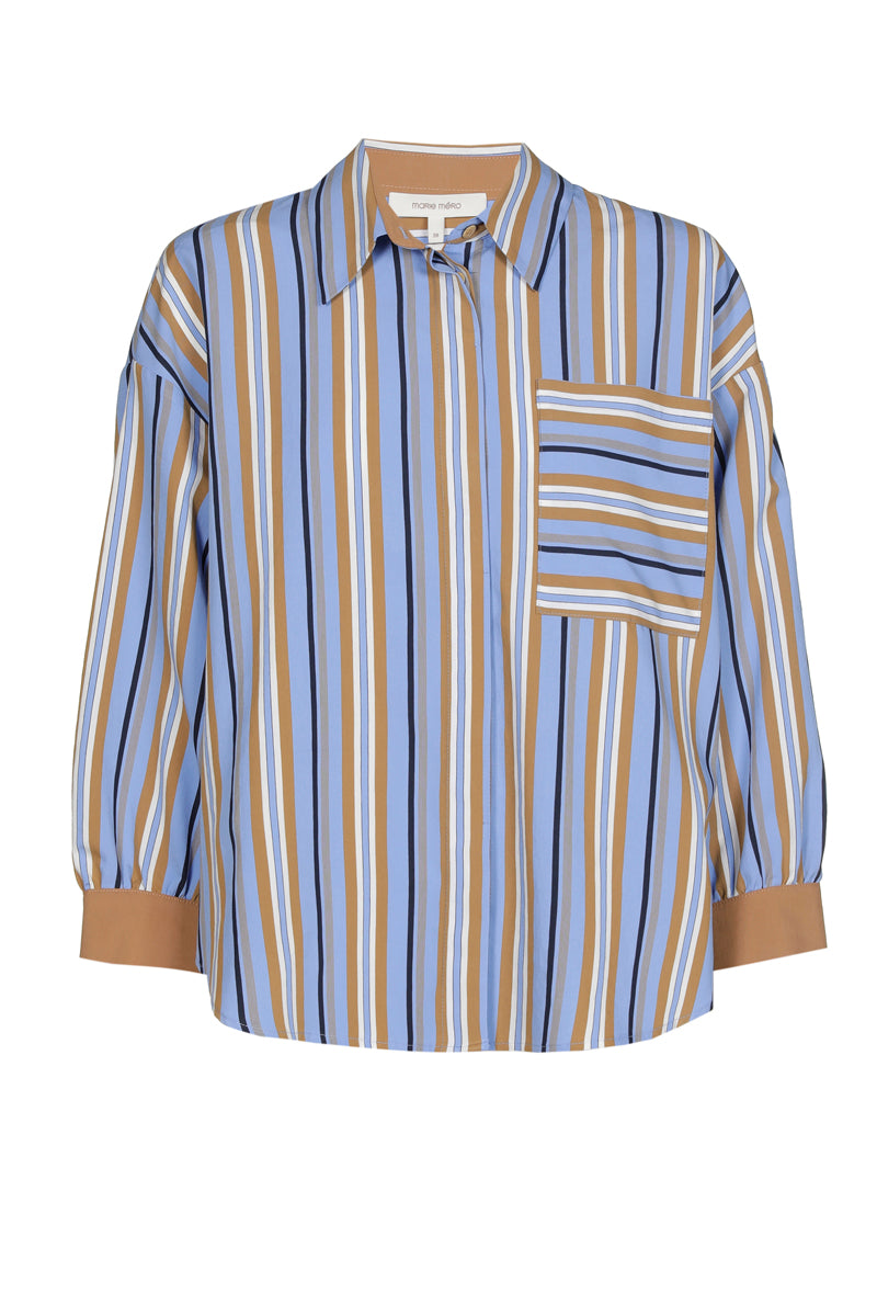 Straight and fluid striped shirt