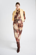 Wide print skirt with pockets 