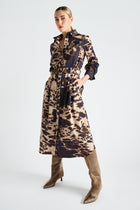 Printed belted shirt-dress 