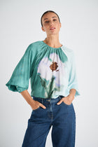 Top fluide imprimé fleuri 
