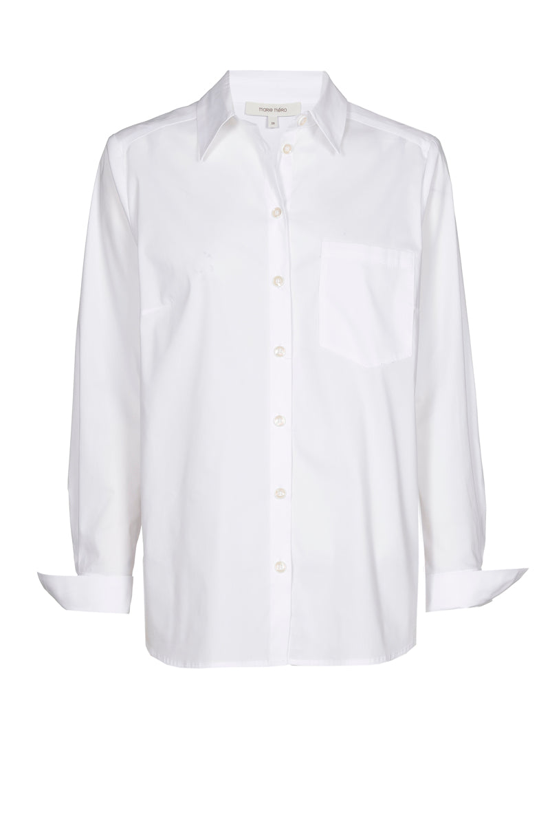 Classic straight white shirt