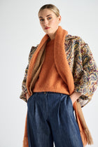 Short tweed paisley jacket