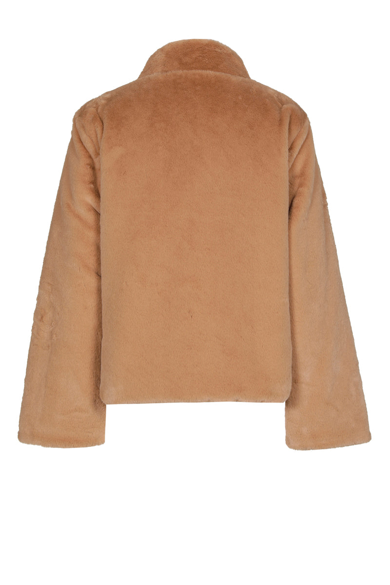 Reversible camel gevoerde jas