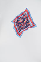 Print square silk scarf