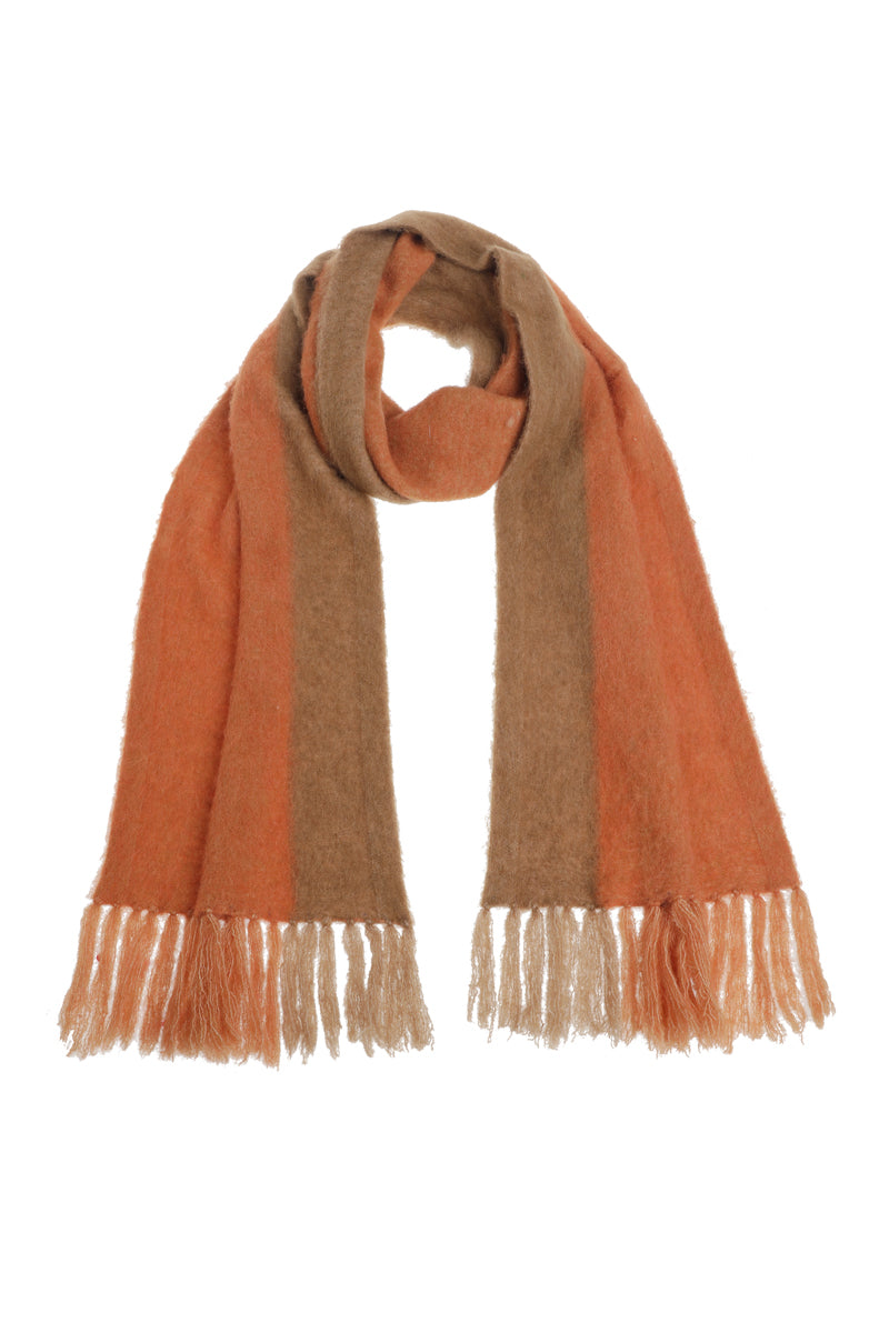 Echarpe bicolore brushed alpaca orange