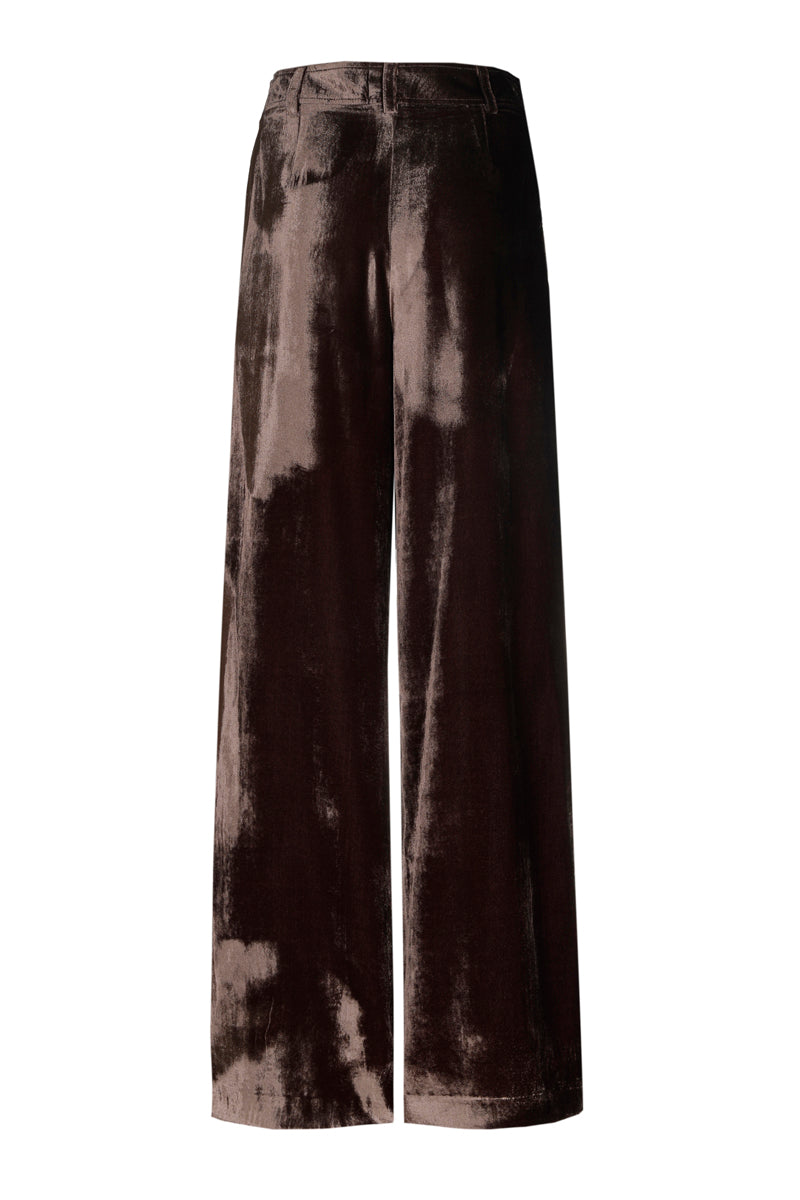 Long and wide brown velvetine pants 